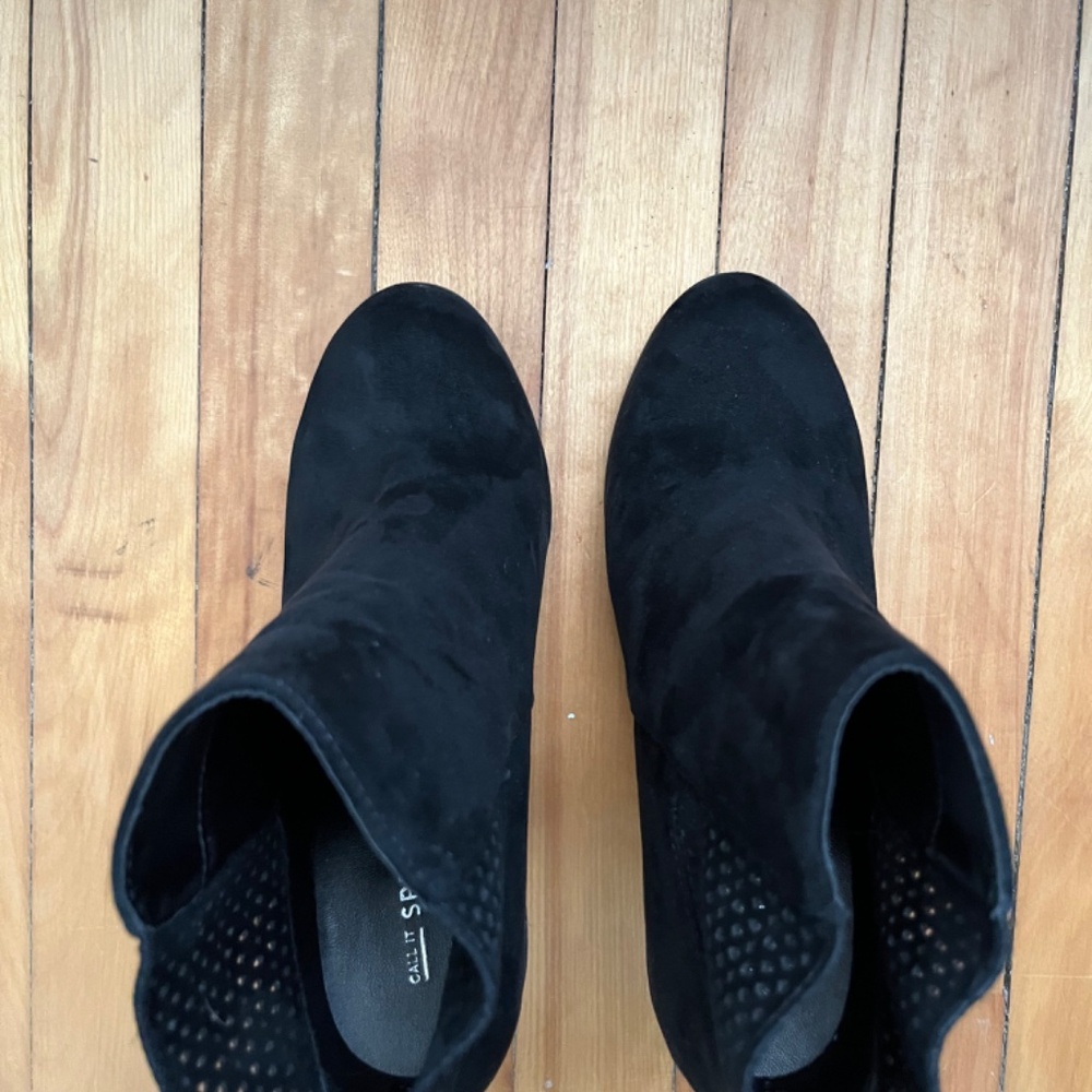 Call It Spring Black Suede Booties - image 7